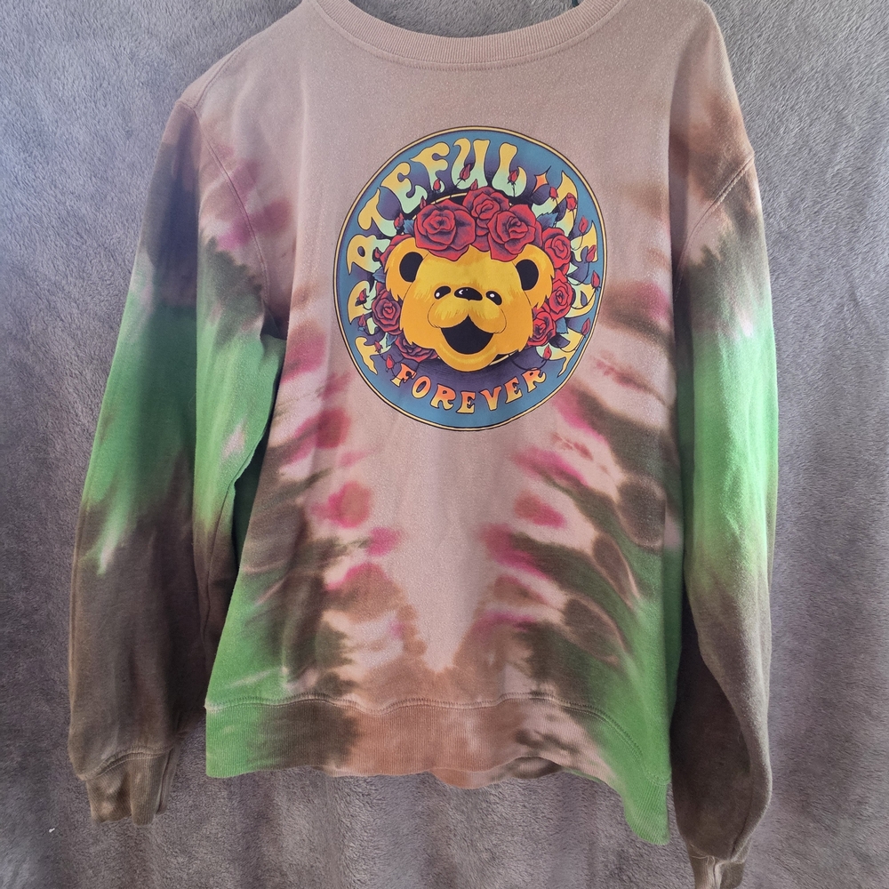 Grateful Dead Beige Crewneck with Logo Tag